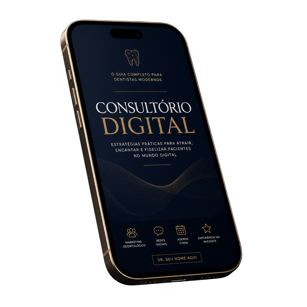Mockup do Manual Consultório Digital em um smartphone